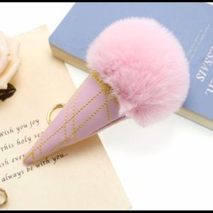 🍦 🍓 Strawberry Ice Cream Cone Bag Charm 🍦 🍓